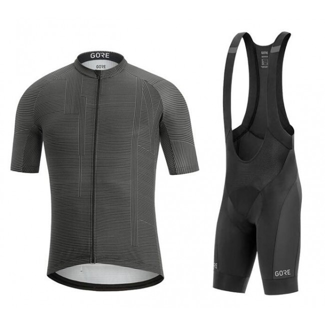 GORE WEAR GORE C3 Line Brand Fietsshirt Fietskleding kurzarm+Korte Fietsbroeken Bib Gris Zwart 624ET 624ET GORE WEAR GORE C3 Line Brand Fietsshirt Fietskleding kurzarm+Korte Fietsbroeken Bib Gris Zwart 624ET 624ET