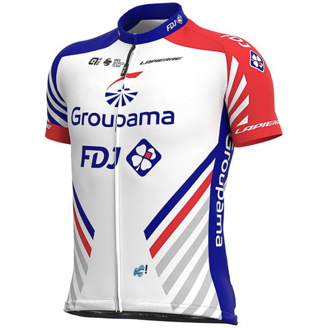 2020 GROUPAMA-FDJ Fietsshirt Korte Mouw Wit Blauw Rood FUJ0J FUJ0J 2020 GROUPAMA-FDJ Fietsshirt Korte Mouw Wit Blauw Rood FUJ0J FUJ0J