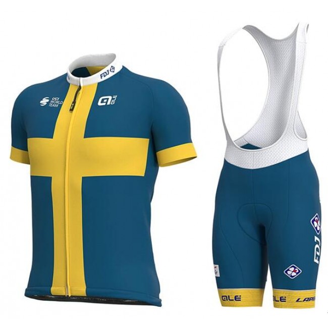 GROUPAMA-FDJ Sweden Champion 2020 Fietskleding Wielershirt Korte Mouw+Korte Fietsbroeken Bib L8OQ6 L8OQ6 GROUPAMA-FDJ Sweden Champion 2020 Fietskleding Wielershirt Korte Mouw+Korte Fietsbroeken Bib L8OQ6 L8OQ6