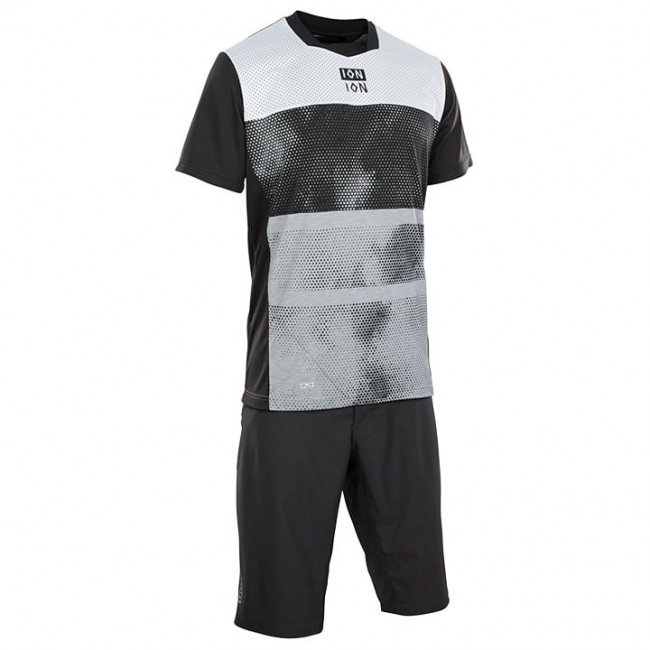 ION Scrub AMP Fietskleding Bikeshirt+Bikeshorts Wit Gris Zwart WXJ1K WXJ1K ION Scrub AMP Fietskleding Bikeshirt+Bikeshorts Wit Gris Zwart WXJ1K WXJ1K