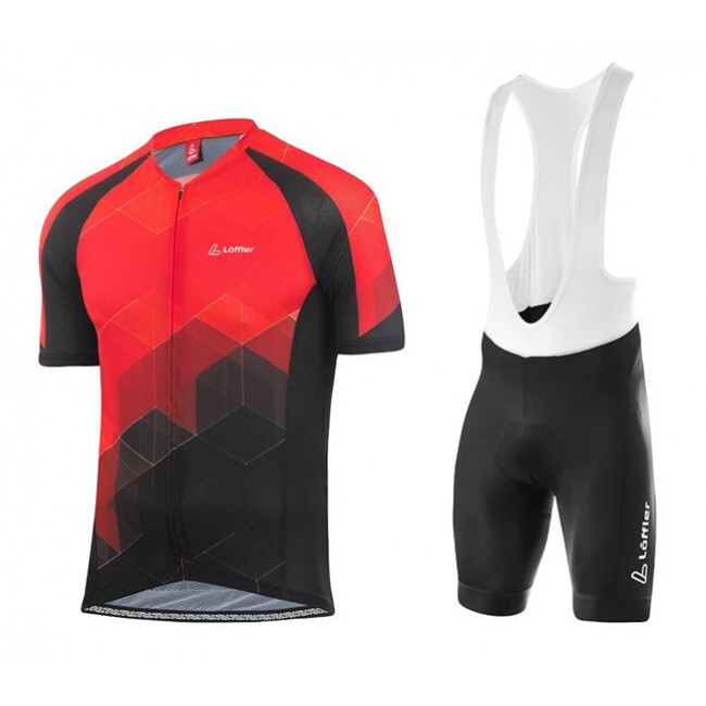 2020 LOFFLER Aero Fietskleding Wielershirt Korte Mouw+Korte Fietsbroeken Bib Zwart Rood P7CTB P7CTB 2020 LOFFLER Aero Fietskleding Wielershirt Korte Mouw+Korte Fietsbroeken Bib Zwart Rood P7CTB P7CTB