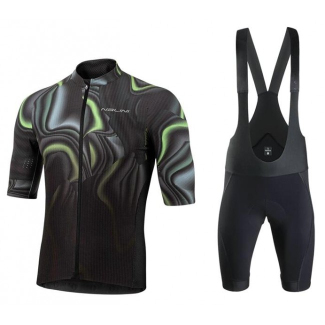NALINI Roma 1960 Fietskleding Wielershirt Korte Mouw+Korte Fietsbroeken Bib Zwart Groen 3D7SL 3D7SL NALINI Roma 1960 Fietskleding Wielershirt Korte Mouw+Korte Fietsbroeken Bib Zwart Groen 3D7SL 3D7SL