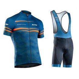 NORTHWAVE Origin Fietskleding Wielershirt Korte Mouw+Korte Fietsbroeken Bib Blauw Orange 7MN7I 7MN7I NORTHWAVE Origin Fietskleding Wielershirt Korte Mouw+Korte Fietsbroeken Bib Blauw Orange 7MN7I 7MN7I