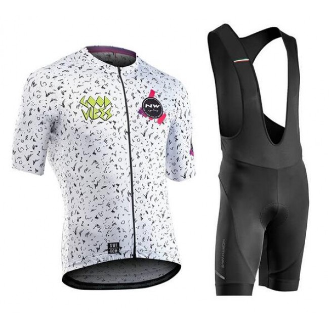 NORTHWAVE Fresh Fietskleding Wielershirt Korte Mouw+Korte Fietsbroeken Bib Wit Zwart RUAVG RUAVG NORTHWAVE Fresh Fietskleding Wielershirt Korte Mouw+Korte Fietsbroeken Bib Wit Zwart RUAVG RUAVG