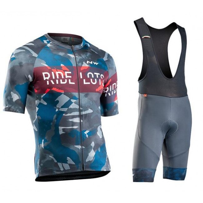 NORTHWAVE Blade Fietskleding Wielershirt Korte Mouw+Korte Fietsbroeken Bib Gris Blauw Rood SILP3 SILP3 NORTHWAVE Blade Fietskleding Wielershirt Korte Mouw+Korte Fietsbroeken Bib Gris Blauw Rood SILP3 SILP3