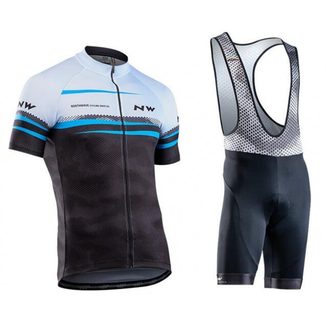 NORTHWAVE Origin Fietskleding Wielershirt Korte Mouw+Korte Fietsbroeken Bib Wit Zwart Blauw VVRSL VVRSL NORTHWAVE Origin Fietskleding Wielershirt Korte Mouw+Korte Fietsbroeken Bib Wit Zwart Blauw VVRSL VVRSL