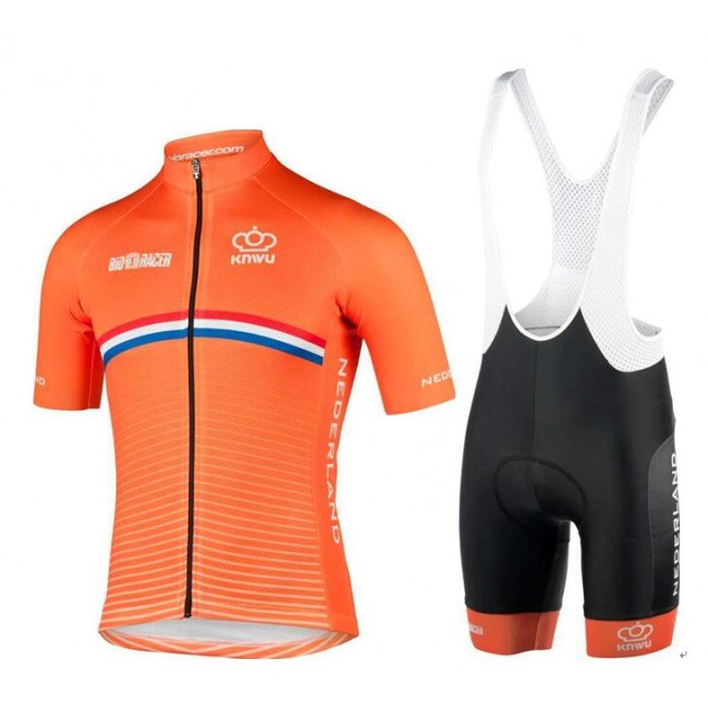 Pays-Bas 2020 Set Fietsshirt Korte Mouw+Korte Fietsbroeken Bib KLELF KLELF Pays-Bas 2020 Set Fietsshirt Korte Mouw+Korte Fietsbroeken Bib KLELF KLELF