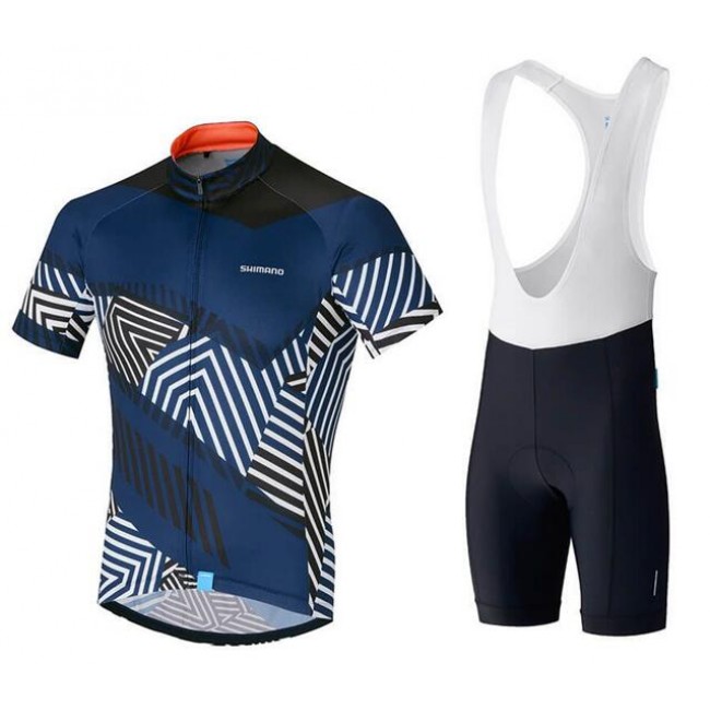 SHIMANO Climbers Fietskleding Wielershirt Korte Mouw+Korte Fietsbroeken Bib Blauw 2MY6C 2MY6C SHIMANO Climbers Fietskleding Wielershirt Korte Mouw+Korte Fietsbroeken Bib Blauw 2MY6C 2MY6C