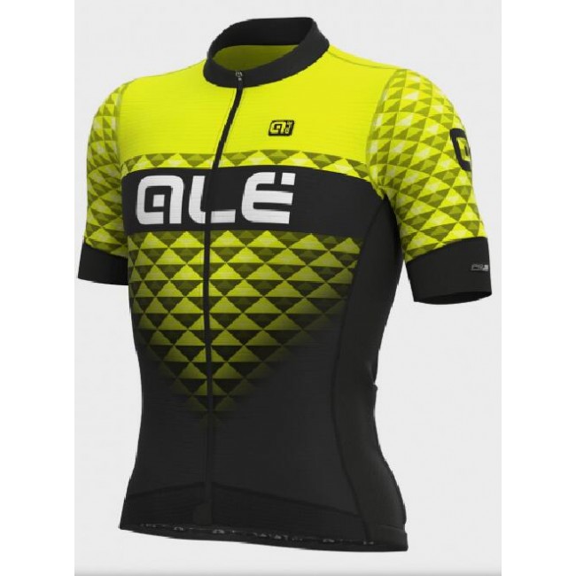 Ale PR-S Hexa Fietsshirt Korte Mouw zwart-geel-fluo L13354019-02 2020155 Ale PR-S Hexa Fietsshirt Korte Mouw zwart-geel-fluo L13354019-02 2020155