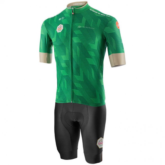 UAE Tour 2020 Fietskleding Fietsshirt+Korte Fietsbroeken Grün 2020106 UAE Tour 2020 Fietskleding Fietsshirt+Korte Fietsbroeken Grün 2020106
