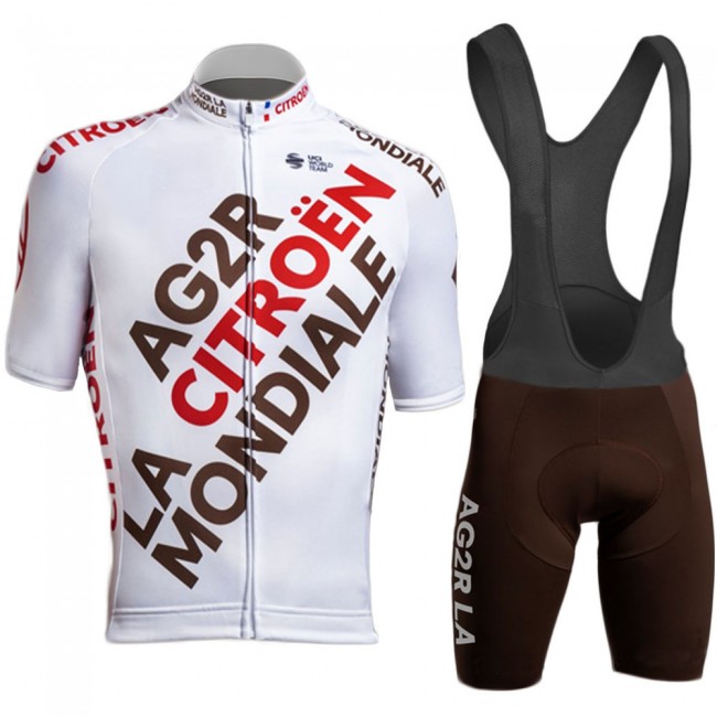 2021 Ag2r Mondiale Citroen Team Fietskleding Fietsshirt Korte Mouw+Korte Fietsbroeken Bib 713 2021 Ag2r Mondiale Citroen Team Fietskleding Fietsshirt Korte Mouw+Korte Fietsbroeken Bib 713