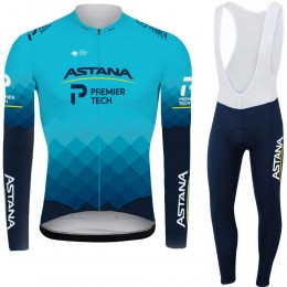 2021 Astana Pro Team Fietskleding Fietsshirt Lange Mouw+Lange Fietsbroek Bib 733 2021 Astana Pro Team Fietskleding Fietsshirt Lange Mouw+Lange Fietsbroek Bib 733