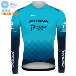 2021 Winter Fleece Astana Pro Team Fietsshirt Lange Mouw 736 2021 Winter Fleece Astana Pro Team Fietsshirt Lange Mouw 736