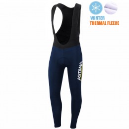 2021 Winter Fleece Astana Pro Team Lange Fietsbroek Bib 738 2021 Winter Fleece Astana Pro Team Lange Fietsbroek Bib 738
