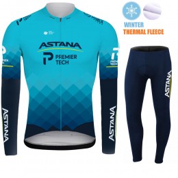2021 Winter Fleece Astana Pro Team Fietskleding Fietsshirt Lange Mouw+Lange Fietsbroek Bib 742 2021 Winter Fleece Astana Pro Team Fietskleding Fietsshirt Lange Mouw+Lange Fietsbroek Bib 742