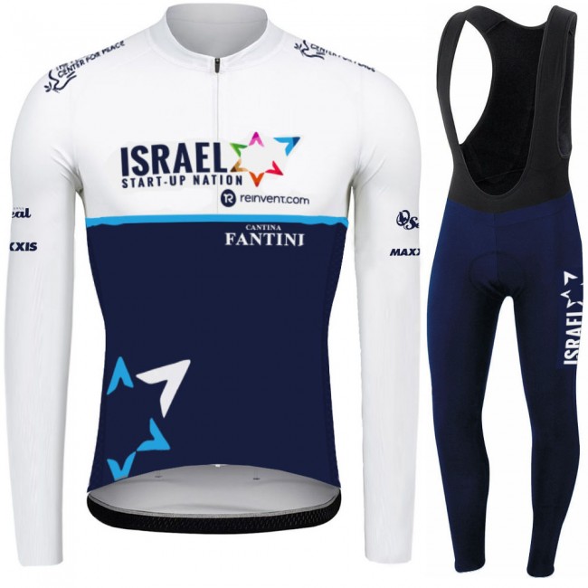 2021 Israel Start Up Nation Pro Team Fietskleding Fietsshirt Lange Mouw+Lange Fietsbroek Bib 833 2021 Israel Start Up Nation Pro Team Fietskleding Fietsshirt Lange Mouw+Lange Fietsbroek Bib 833