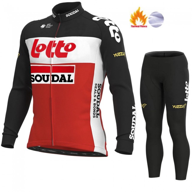 2021 Winter Fleece Lotto Soudal Pro Team Fietskleding Fietsshirt Lange Mouw+Lange Fietsbroek Bib 898 2021 Winter Fleece Lotto Soudal Pro Team Fietskleding Fietsshirt Lange Mouw+Lange Fietsbroek Bib 898