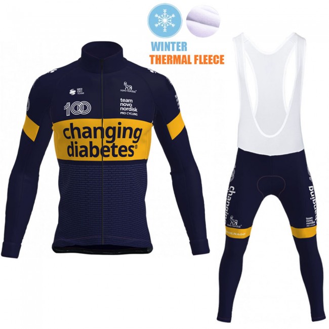 2021 Winter Fleece novo nordisk Pro Team Fietskleding Fietsshirt Lange Mouw+Lange Fietsbroek Bib 905 2021 Winter Fleece novo nordisk Pro Team Fietskleding Fietsshirt Lange Mouw+Lange Fietsbroek Bib 905