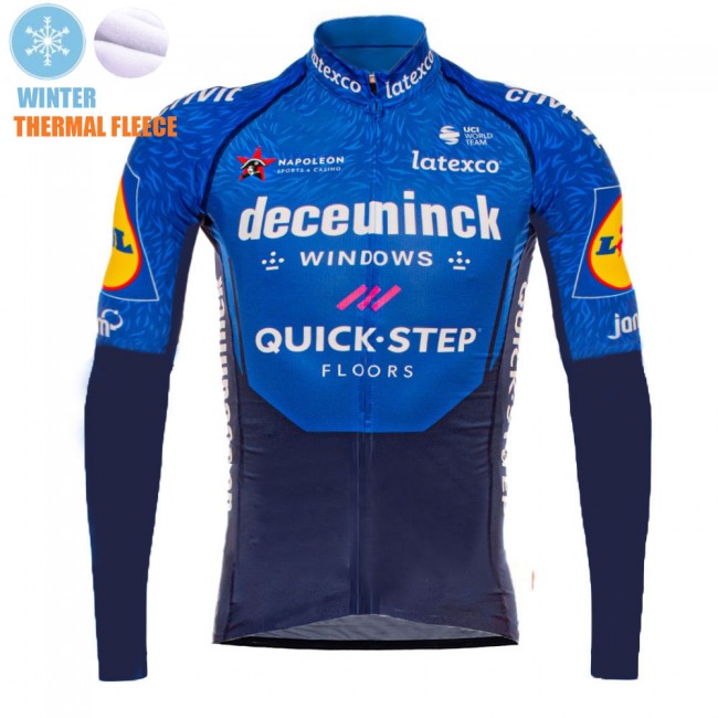2021 Winter Fleece Deceuninck quick step Pro Team Fietsshirt Lange Mouw 921 2021 Winter Fleece Deceuninck quick step Pro Team Fietsshirt Lange Mouw 921