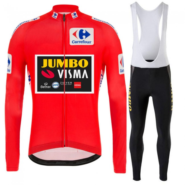 2021 Jumvo Visma Spanish Pro Team Fietskleding Fietsshirt Lange Mouw+Lange Fietsbroek Bib 871 2021 Jumvo Visma Spanish Pro Team Fietskleding Fietsshirt Lange Mouw+Lange Fietsbroek Bib 871