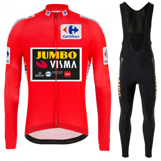 2021 Jumvo Visma Spanish Pro Team Fietskleding Fietsshirt Lange Mouw+Lange Fietsbroek Bib 872 2021 Jumvo Visma Spanish Pro Team Fietskleding Fietsshirt Lange Mouw+Lange Fietsbroek Bib 872