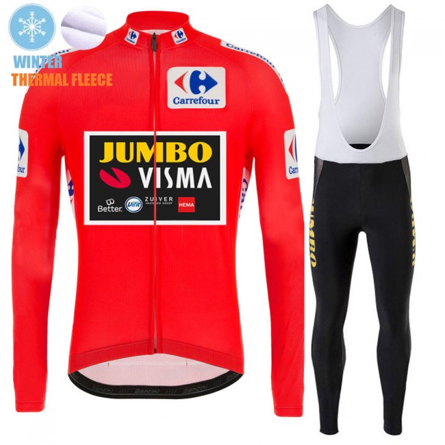 2021 Winter Fleece Jumvo Visma Spanish Pro Team Fietskleding Fietsshirt Lange Mouw+Lange Fietsbroek Bib 878 2021 Winter Fleece Jumvo Visma Spanish Pro Team Fietskleding Fietsshirt Lange Mouw+Lange Fietsbroek Bib 878