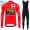 2021 Winter Fleece Jumvo Visma Spanish Pro Team Fietskleding Fietsshirt Lange Mouw+Lange Fietsbroek Bib 877