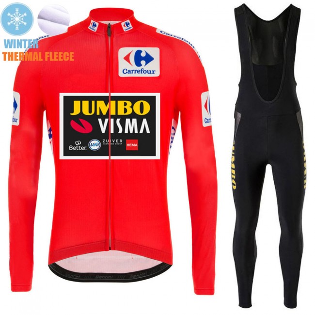 2021 Winter Fleece Jumvo Visma Spanish Pro Team Fietskleding Fietsshirt Lange Mouw+Lange Fietsbroek Bib 877 2021 Winter Fleece Jumvo Visma Spanish Pro Team Fietskleding Fietsshirt Lange Mouw+Lange Fietsbroek Bib 877