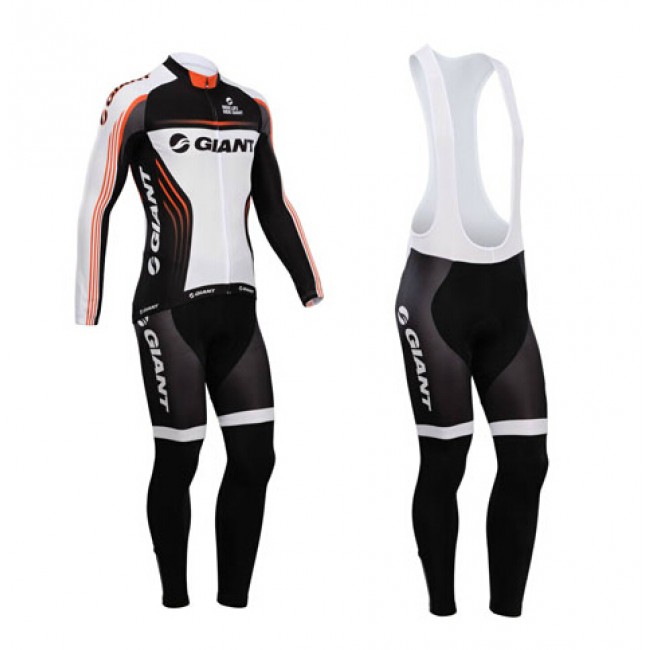 Giant 2014 Fietskleding Fietsshirt Lange Mouwen+lange fietsbroeken Bib Zwart Wit 1063 Giant 2014 Fietskleding Fietsshirt Lange Mouwen+lange fietsbroeken Bib Zwart Wit 1063