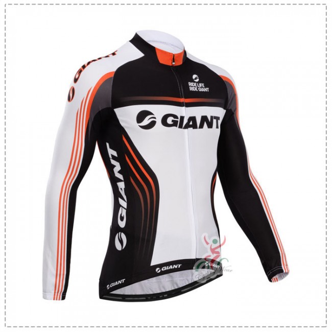 Giant 2014 Fietsshirt lange mouw Zwart Wit 1064 Giant 2014 Fietsshirt lange mouw Zwart Wit 1064