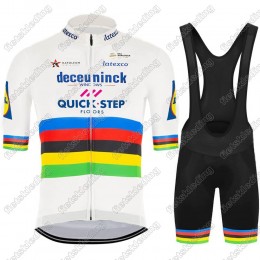 Deceuninck quick step 2021 UCI World Champion Wielerkleding Set Fietsshirts Korte Mouw+Korte Wielerbroek Bib 2021010 Deceuninck quick step 2021 UCI World Champion Wielerkleding Set Fietsshirts Korte Mouw+Korte Wielerbroek Bib 2021010