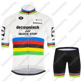 Deceuninck quick step 2021 UCI World Champion Wielerkleding Set Fietsshirts Korte Mouw+Korte Wielerbroek Bib 2021014 Deceuninck quick step 2021 UCI World Champion Wielerkleding Set Fietsshirts Korte Mouw+Korte Wielerbroek Bib 2021014