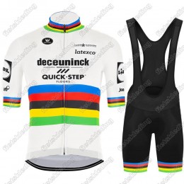 Deceuninck quick step 2021 UCI World Champion Wielerkleding Set Fietsshirts Korte Mouw+Korte Wielerbroek Bib 2021015 Deceuninck quick step 2021 UCI World Champion Wielerkleding Set Fietsshirts Korte Mouw+Korte Wielerbroek Bib 2021015