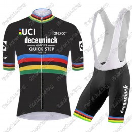 Deceuninck quick step 2021 UCI World Champion Wielerkleding Set Fietsshirts Korte Mouw+Korte Wielerbroek Bib 2021018 Deceuninck quick step 2021 UCI World Champion Wielerkleding Set Fietsshirts Korte Mouw+Korte Wielerbroek Bib 2021018