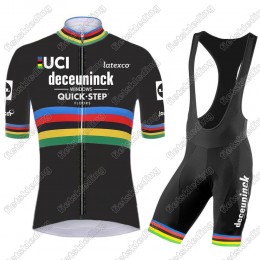 Deceuninck quick step 2021 UCI World Champion Wielerkleding Set Fietsshirts Korte Mouw+Korte Wielerbroek Bib 2021021 Deceuninck quick step 2021 UCI World Champion Wielerkleding Set Fietsshirts Korte Mouw+Korte Wielerbroek Bib 2021021