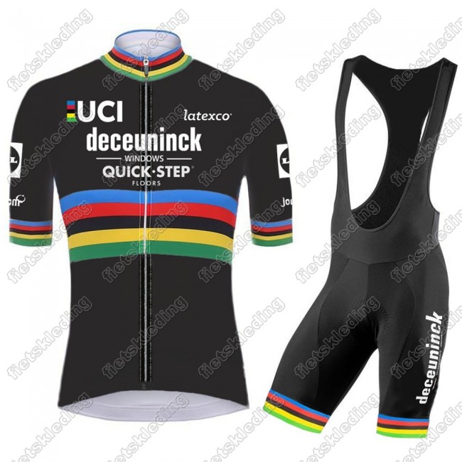 Deceuninck quick step 2021 UCI World Champion Wielerkleding Set Fietsshirts Korte Mouw+Korte Wielerbroek Bib 2021021 Deceuninck quick step 2021 UCI World Champion Wielerkleding Set Fietsshirts Korte Mouw+Korte Wielerbroek Bib 2021021