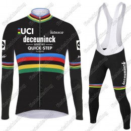 Deceuninck quick step 2021 UCI World Champion Wielerkleding Set Fietsshirts Lange Mouw+Lange Fietsrbroek Bib 2021025 Deceuninck quick step 2021 UCI World Champion Wielerkleding Set Fietsshirts Lange Mouw+Lange Fietsrbroek Bib 2021025