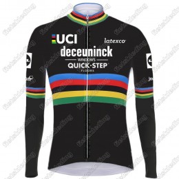 Deceuninck quick step 2021 UCI World Champion Fietsshirt Lange Mouw 2021031 Deceuninck quick step 2021 UCI World Champion Fietsshirt Lange Mouw 2021031