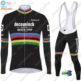 Winter Thermal Fleece Deceuninck quick step 2021 UCI World Champion Wielerkleding Set Fietsshirts Lange Mouw+Lange Fietsrbroek 2021036 Winter Thermal Fleece Deceuninck quick step 2021 UCI World Champion Wielerkleding Set Fietsshirts Lange Mouw+Lange Fietsrbroek 2021036