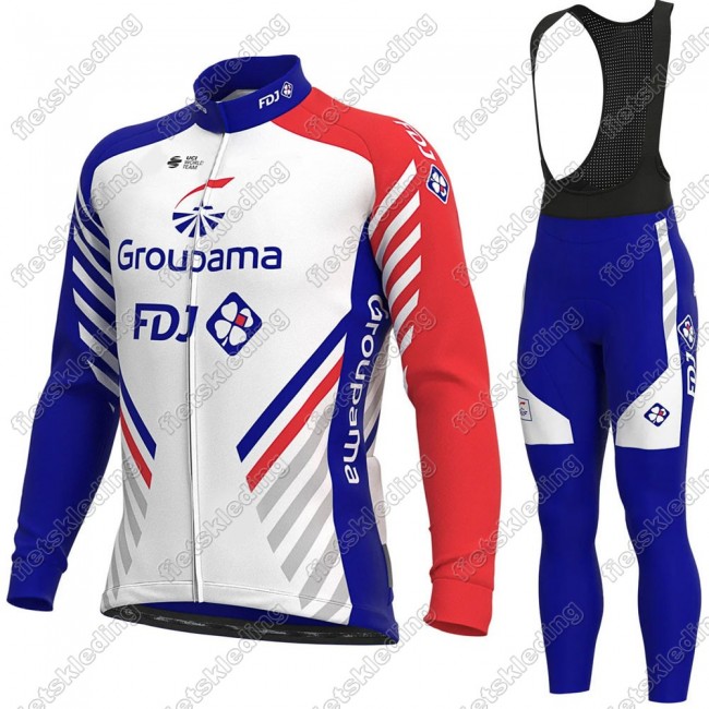 GROUPAMA FDJ 2021 Wielerkleding Set Fietsshirts Lange Mouw+Lange Fietsrbroek Bib 2021365 GROUPAMA FDJ 2021 Wielerkleding Set Fietsshirts Lange Mouw+Lange Fietsrbroek Bib 2021365