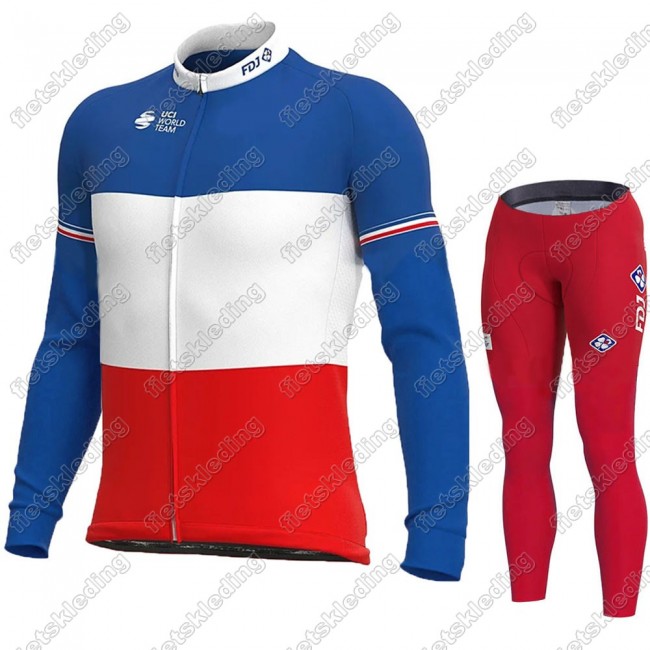 France FDJ 2021 Wielerkleding Set Fietsshirts Lange Mouw+Lange Fietsrbroek Bib 2021383 France FDJ 2021 Wielerkleding Set Fietsshirts Lange Mouw+Lange Fietsrbroek Bib 2021383