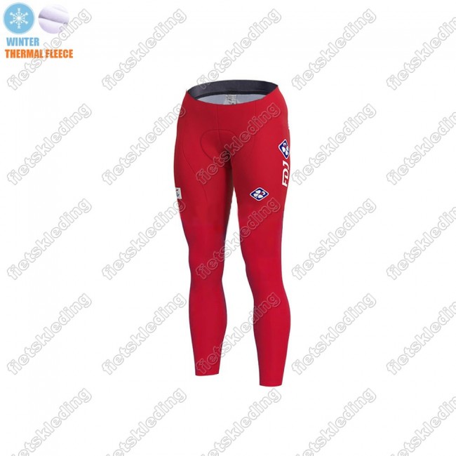 Swiss FDJ Winter Thermal Fleece 2021 Lange Fietsbroeken Bib 2021392 Swiss FDJ Winter Thermal Fleece 2021 Lange Fietsbroeken Bib 2021392