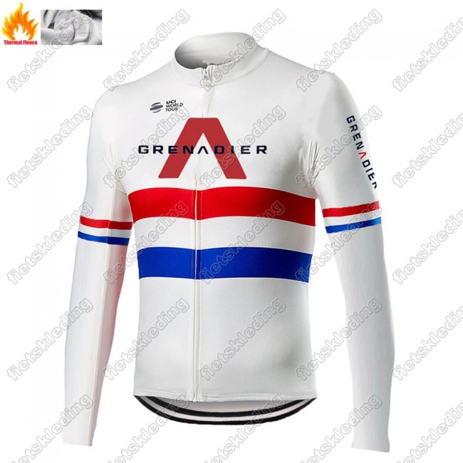 Team INEOS Grenadier 2021 Fietsshirt Lange Mouw Winter Thermal Fleece 2021083 Team INEOS Grenadier 2021 Fietsshirt Lange Mouw Winter Thermal Fleece 2021083