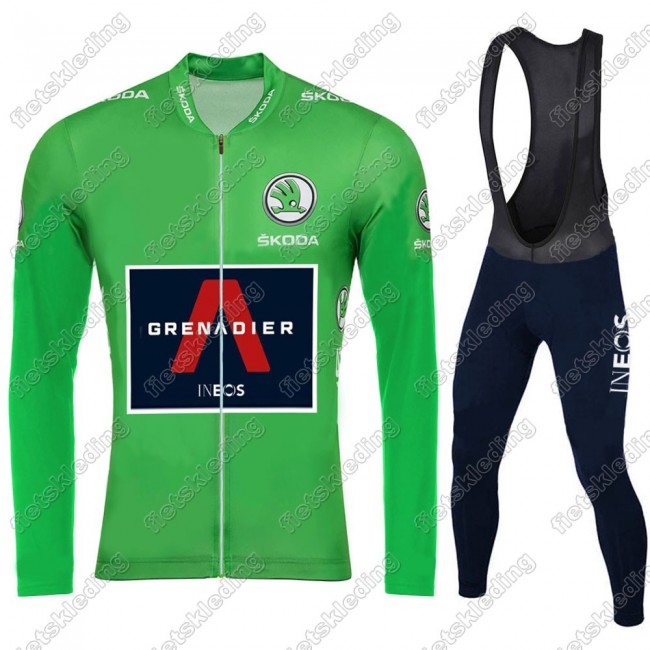 Team INEOS Grenadier Tour De France 2021 Mannen Wielerkleding Set Fietsshirts Lange Mouw+Lange Fietsrbroek Bib Green 2021144 Team INEOS Grenadier Tour De France 2021 Mannen Wielerkleding Set Fietsshirts Lange Mouw+Lange Fietsrbroek Bib Green 2021144