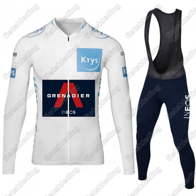 Team INEOS Grenadier Tour De France 2021 Mannen Wielerkleding Set Fietsshirts Lange Mouw+Lange Fietsrbroek Bib wit 2021147 Team INEOS Grenadier Tour De France 2021 Mannen Wielerkleding Set Fietsshirts Lange Mouw+Lange Fietsrbroek Bib wit 2021147