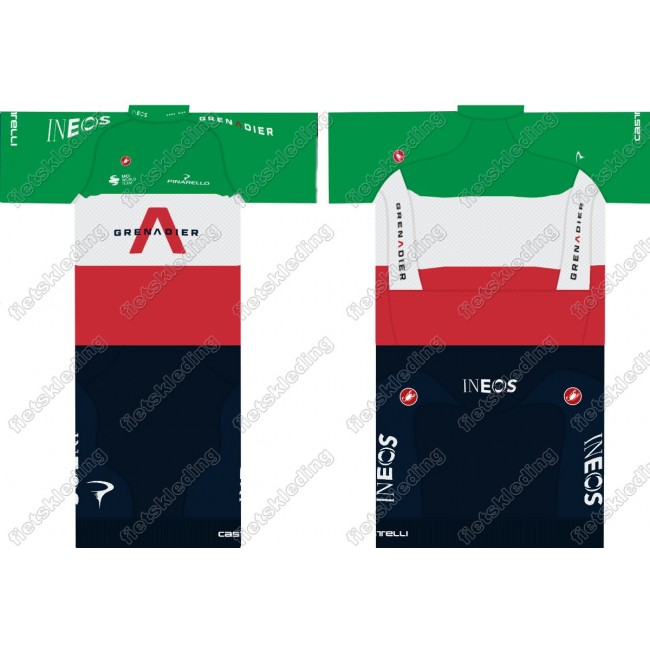 Team INEOS Grenadier 2021 UCI World Champion Fietskleding Set Wielershirt Korte Mouw+Korte Fietsbroeken 2021168 Team INEOS Grenadier 2021 UCI World Champion Fietskleding Set Wielershirt Korte Mouw+Korte Fietsbroeken 2021168