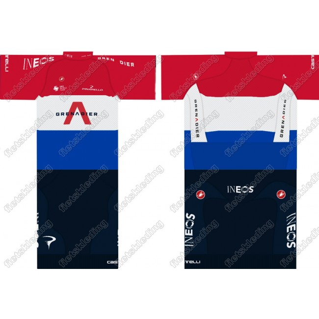 Team INEOS Grenadier 2021 UCI World Champion Fietskleding Set Wielershirt Korte Mouw+Korte Fietsbroeken 2021169 Team INEOS Grenadier 2021 UCI World Champion Fietskleding Set Wielershirt Korte Mouw+Korte Fietsbroeken 2021169