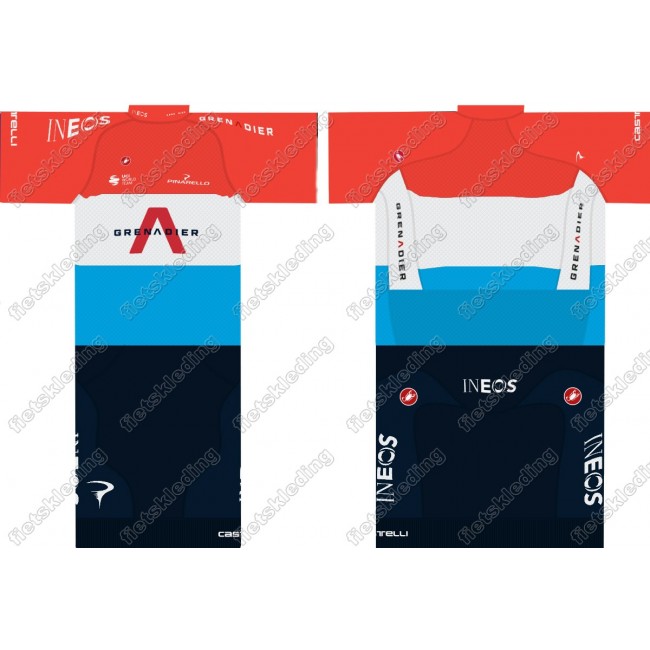 Team INEOS Grenadier 2021 UCI World Champion Fietskleding Set Wielershirt Korte Mouw+Korte Fietsbroeken 2021171 Team INEOS Grenadier 2021 UCI World Champion Fietskleding Set Wielershirt Korte Mouw+Korte Fietsbroeken 2021171