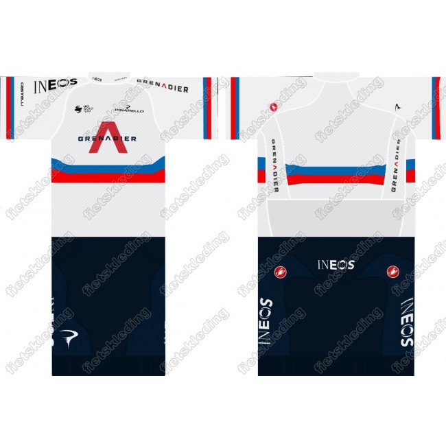Team INEOS Grenadier 2021 UCI World Champion Fietskleding Set Wielershirt Korte Mouw+Korte Fietsbroeken 2021172 Team INEOS Grenadier 2021 UCI World Champion Fietskleding Set Wielershirt Korte Mouw+Korte Fietsbroeken 2021172
