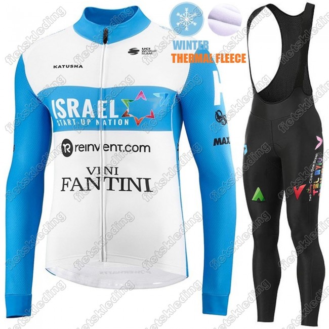 Winter Thermal Fleece Israel Start-Up Nation 2021 Wielerkleding Set Fietsshirts Lange Mouw+Lange Fietsrbroek Bib 2021488 Winter Thermal Fleece Israel Start-Up Nation 2021 Wielerkleding Set Fietsshirts Lange Mouw+Lange Fietsrbroek Bib 2021488